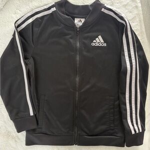 Adidas boys/girls Black and White Track Jacket Sz 10/12